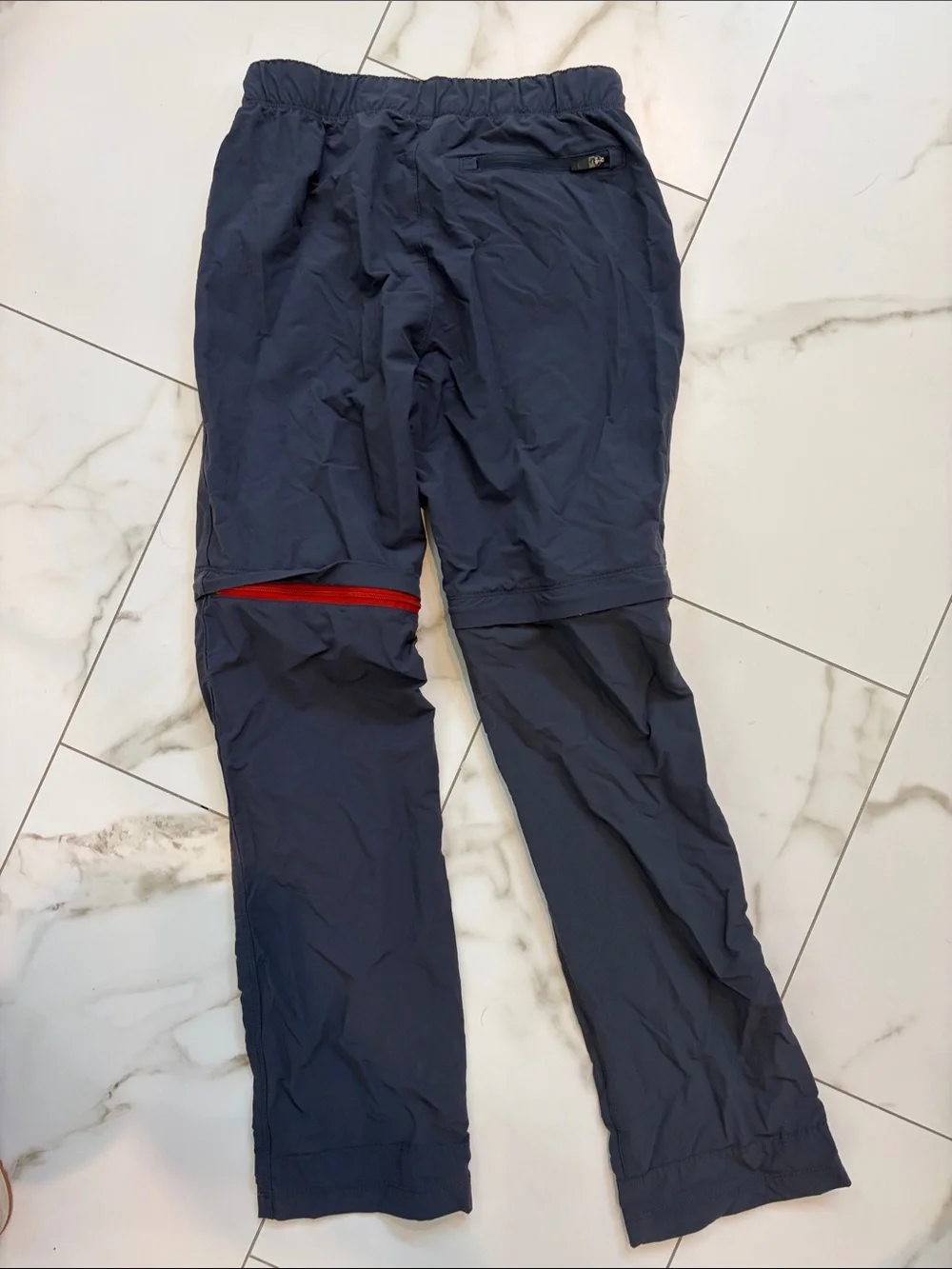 Lands' End Navy Zip-Off Kids' Outdoor Pants with Red Trim